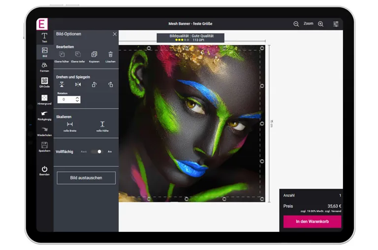 Durstスマートショップの操作画面
