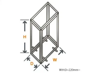 マキシフレーム 自立タイプ寸法