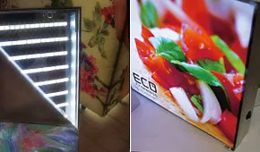 ECOframeless使用イメージ 食べ物のグラフィック