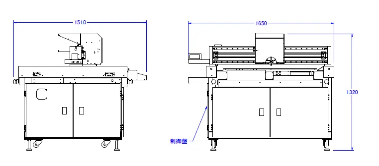 小型面板機の図面