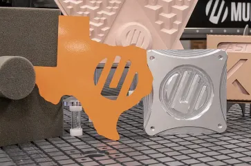 CNCルーター、MultiCAM APEX3R Evoで加工をした素材