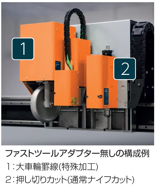 kongsbergCファストツールアダプター無しの構成例