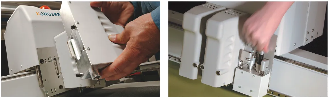 KongsbergXE10のツールチェンジの様子