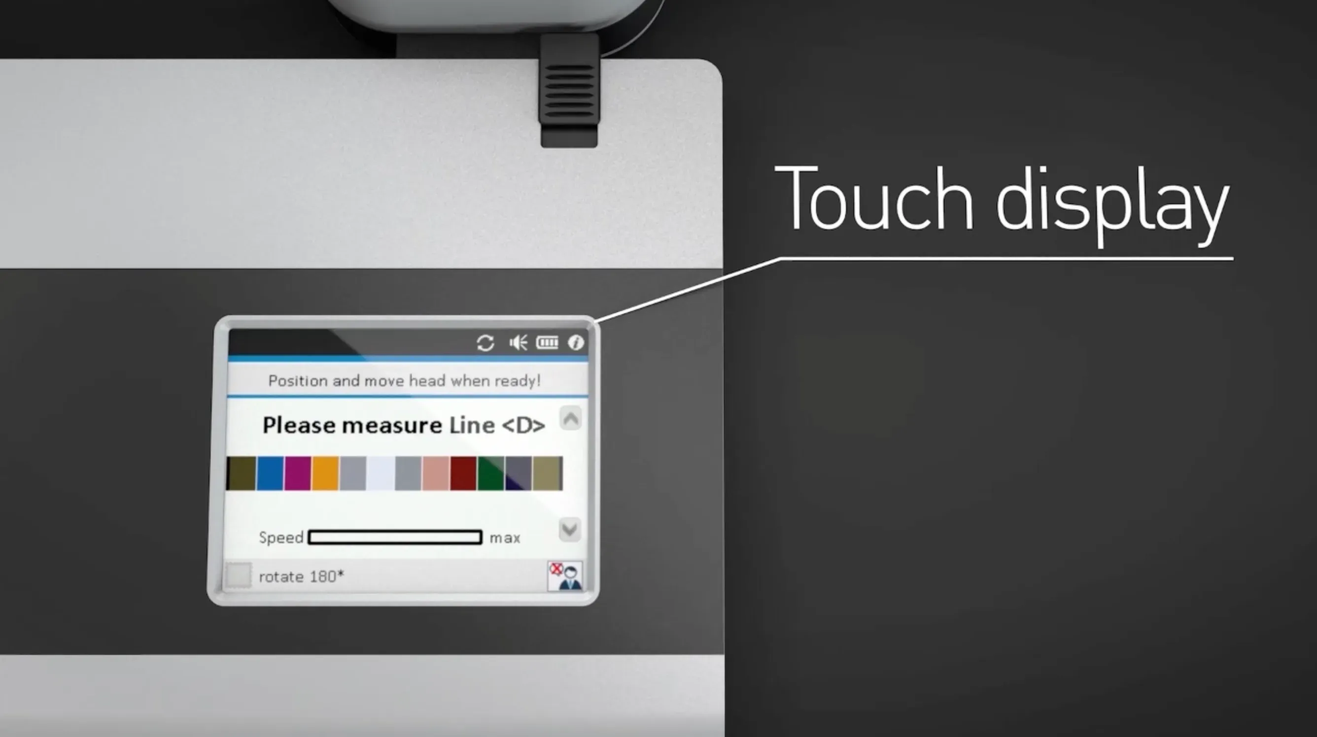 タッチスクリーンによる直感的な操作が可能