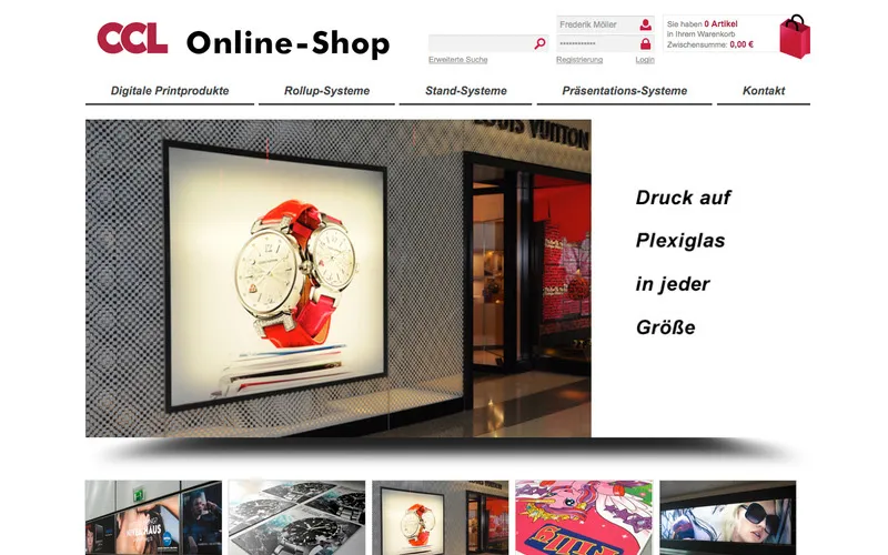 CCL Durst SmartShop ドイツのサイン会社の事例