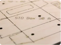 日本製図器工業が販売するELCEDEでレーザーカッティング加工を行なった資材