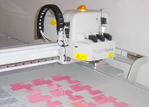 Kongsbergでのニス版（ブランケットカット）